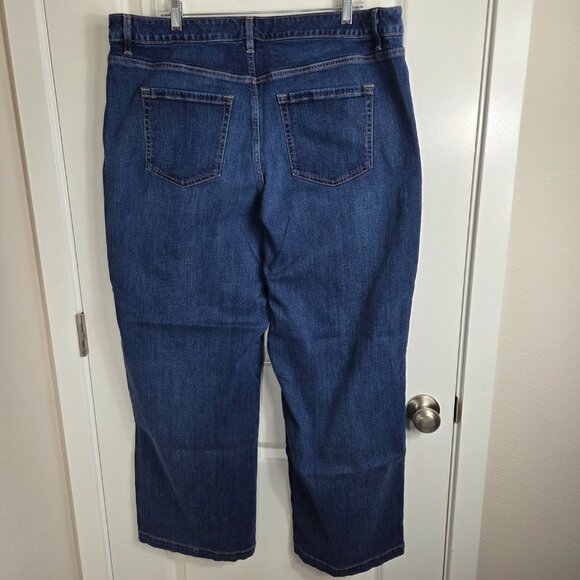Lane Bryant Dark Wash Wide Leg Jeans - Picture 6 of 12